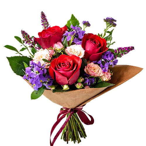 "Лиловый туман". Букет от нейросети