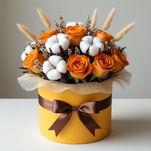 "Пламенные облака". Цветочная композиция