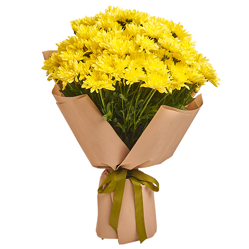 "Солнечный вальс". Букет хризантем