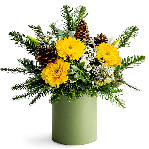 "Праздничное настроение". Зимняя композиция в коробке