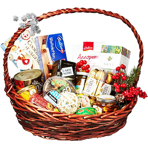 "Праздничный стол". Корзина подарочная