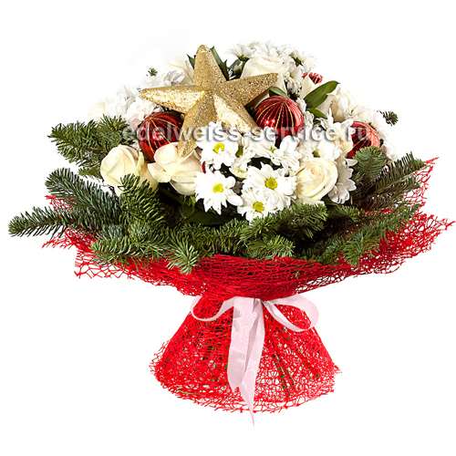 "Зимнее утро". Букет новогодний